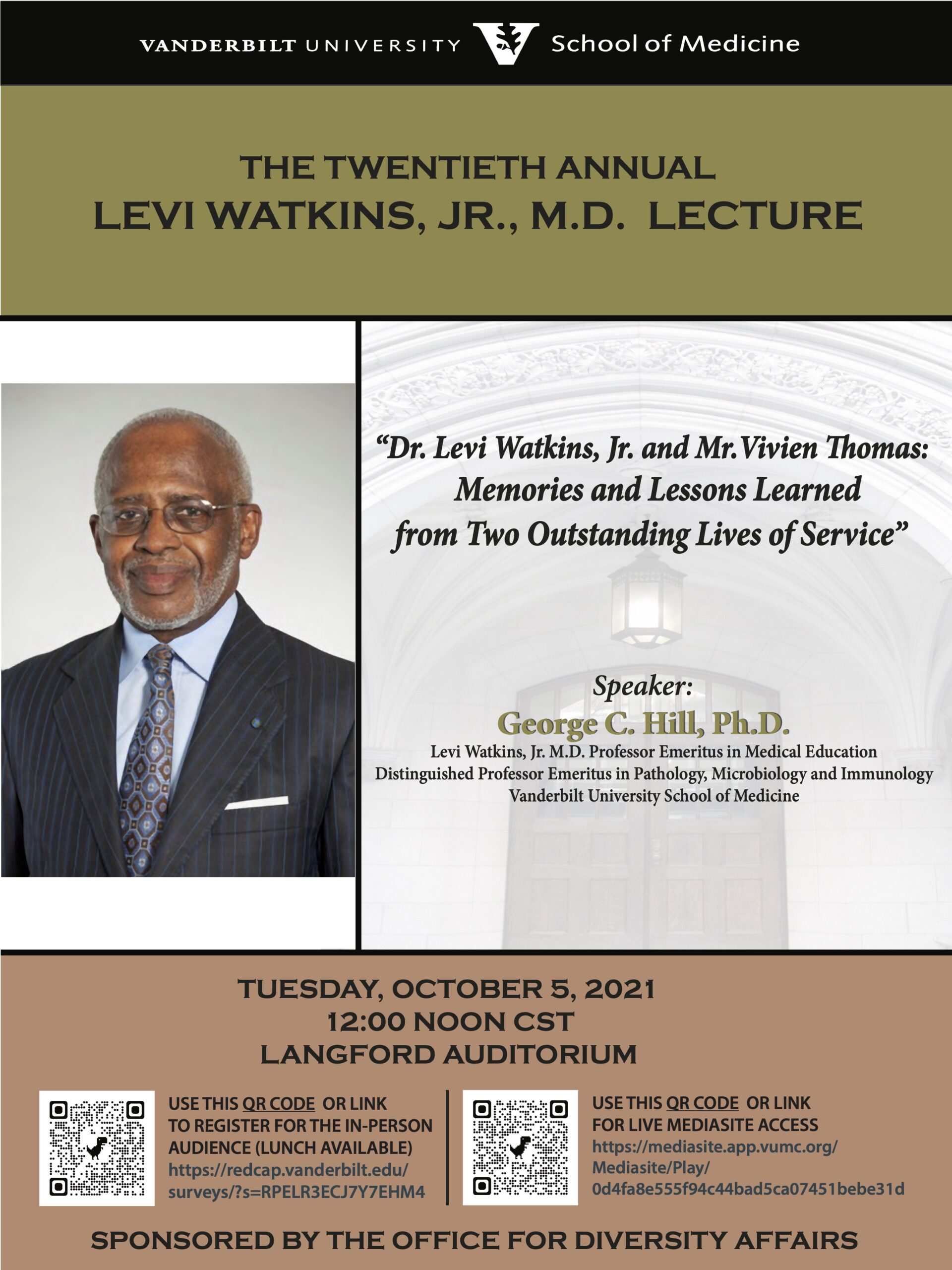 Dr Levi Watkins Jr And Mr Vivien Thomas Memories And Lessons