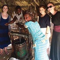 Pressing oil in Senegal