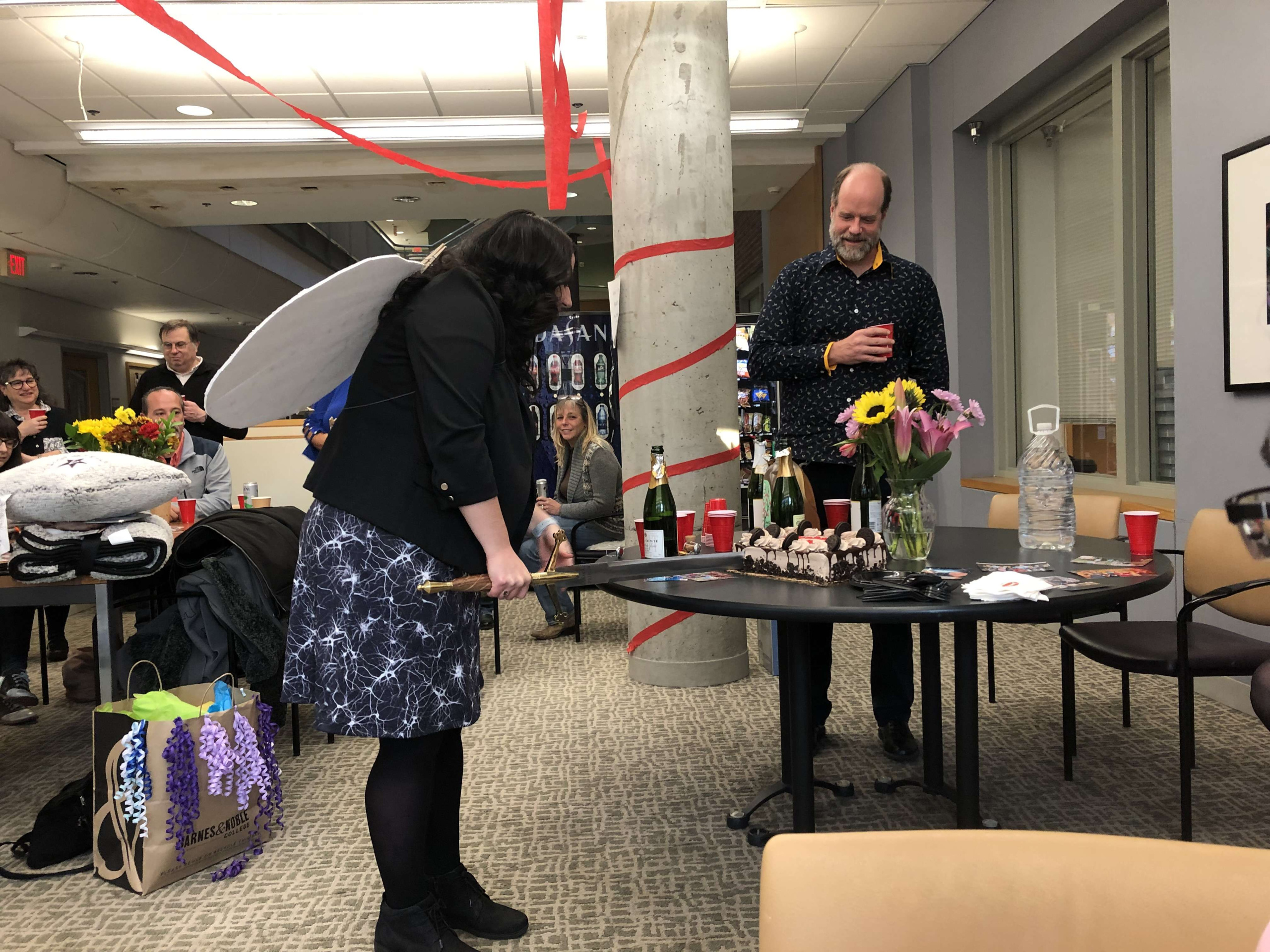 Danielle cutting cake 2019
