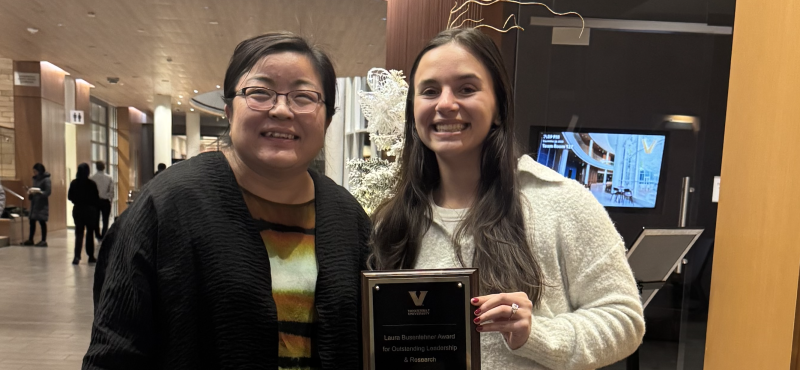 Congratulations Ali on winning the Dr. Laura Busenlehner Award for Outstanding Leadership & Research!