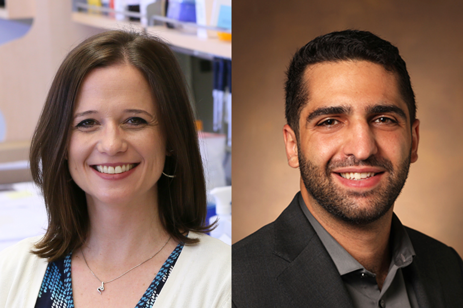 Side-by-side headshots of Emily Hodges (left) and Cody Sicilano (right).