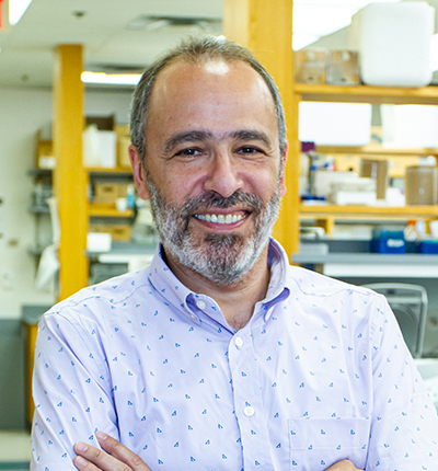 Photo of Hassane Mchaourab in his lab.