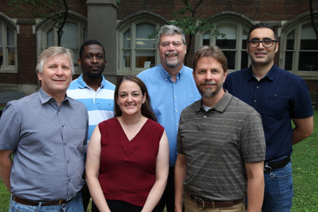 Back row (L to R): Abdul-Musawwir Alli-Oluwafuyi, Sean Davies, Reza Fadaei Front row (L to R): Gary Sulikowski, Dr. Amanda Doran, Alex Waterson 