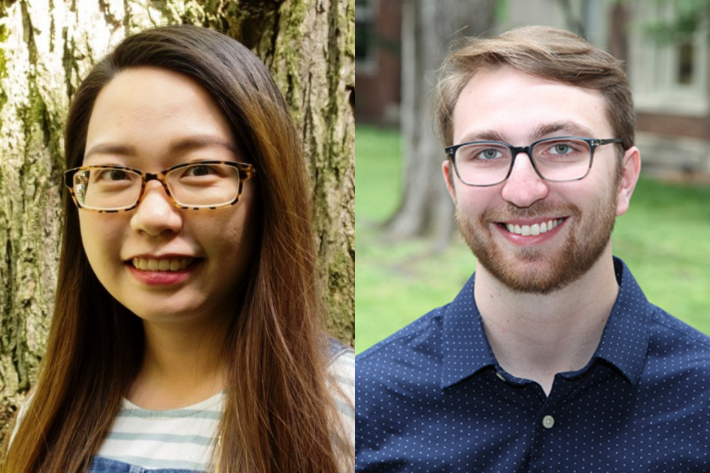 Headshots of Linh Trinh (left) and Ryan Finnel.