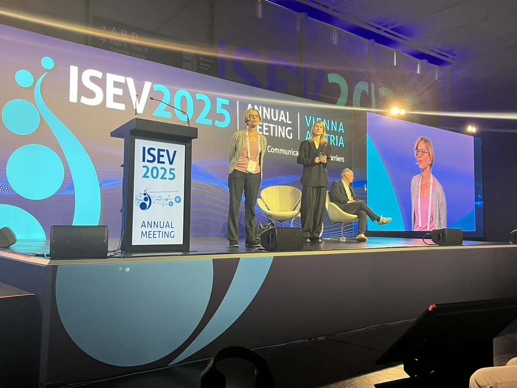 Alissa Weaver presenting at the International Extracellular Vesicle Conference in Austria.