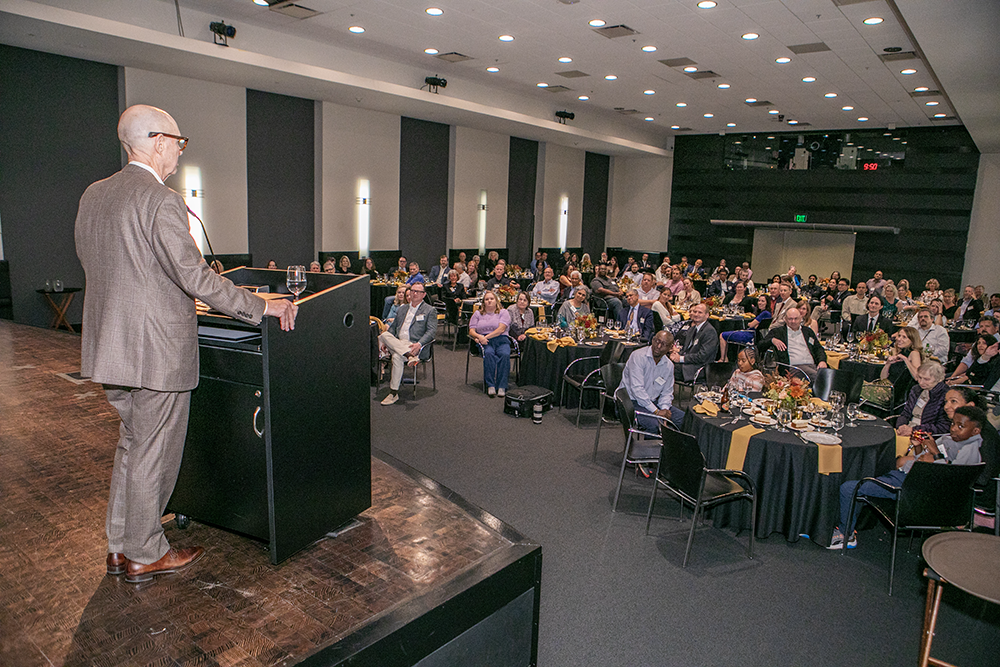 Photo of dinner party.