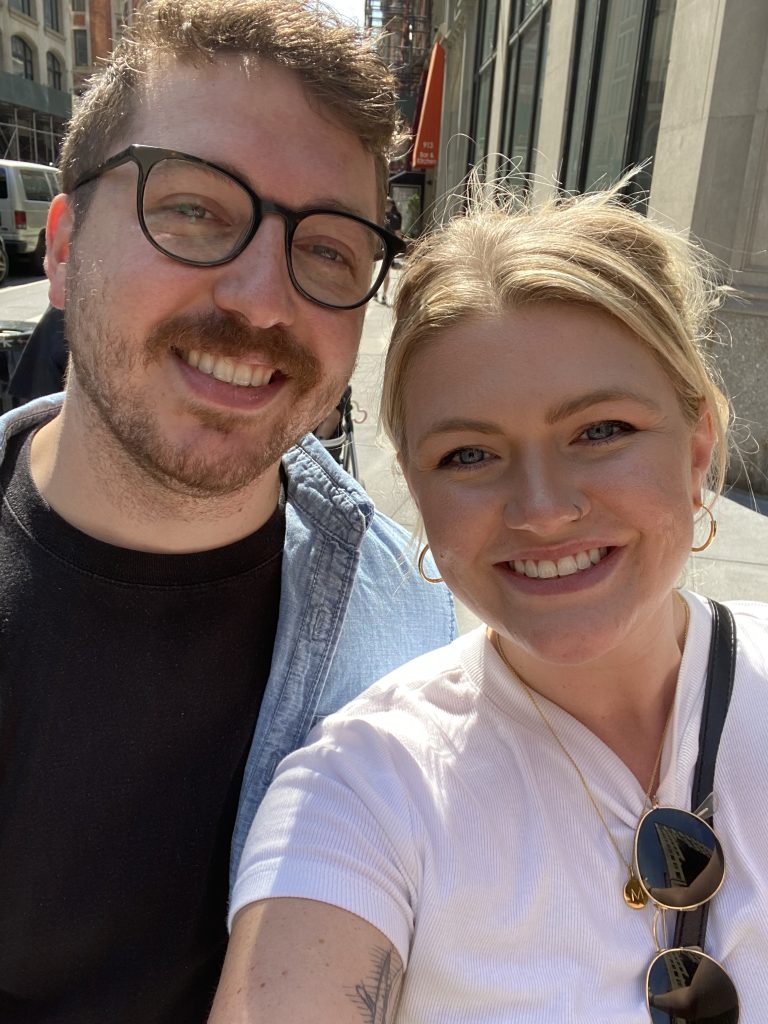 Selfie of Carl Stone, left, and Megan Stone.