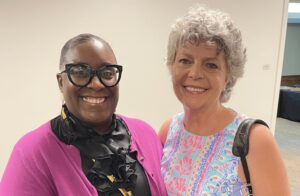 Dr. Joseph with Dean Benbow, Patricia and Rodes Hart Dean of Education and Human Development