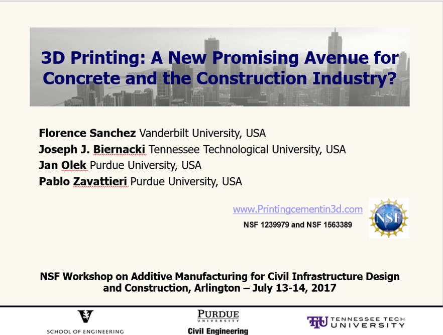 NSF Workshop 3D Printing