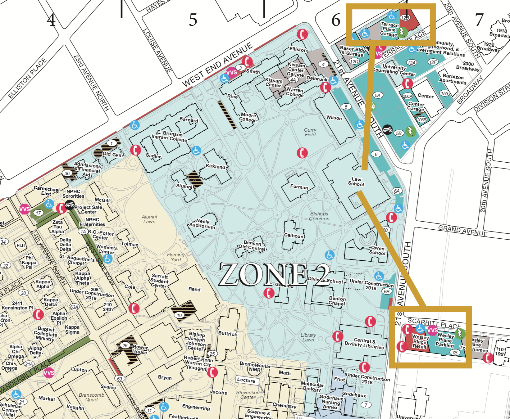 Parking closest to Law School