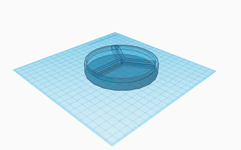 3-compartment petri dish