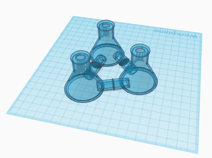 Figure 2: 3-compartment Erlenmeyer flask