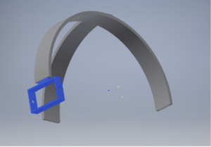 Prototype whole head design with one box mechanism shown (right side of head)