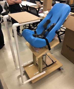 Full-size prototype with Special Tomato Soft Touch Sitter (designed for special needs children).