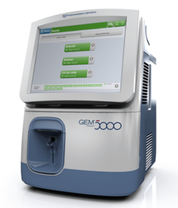 Fig. 1: GEM Premier 5000 blood gas analyzer
