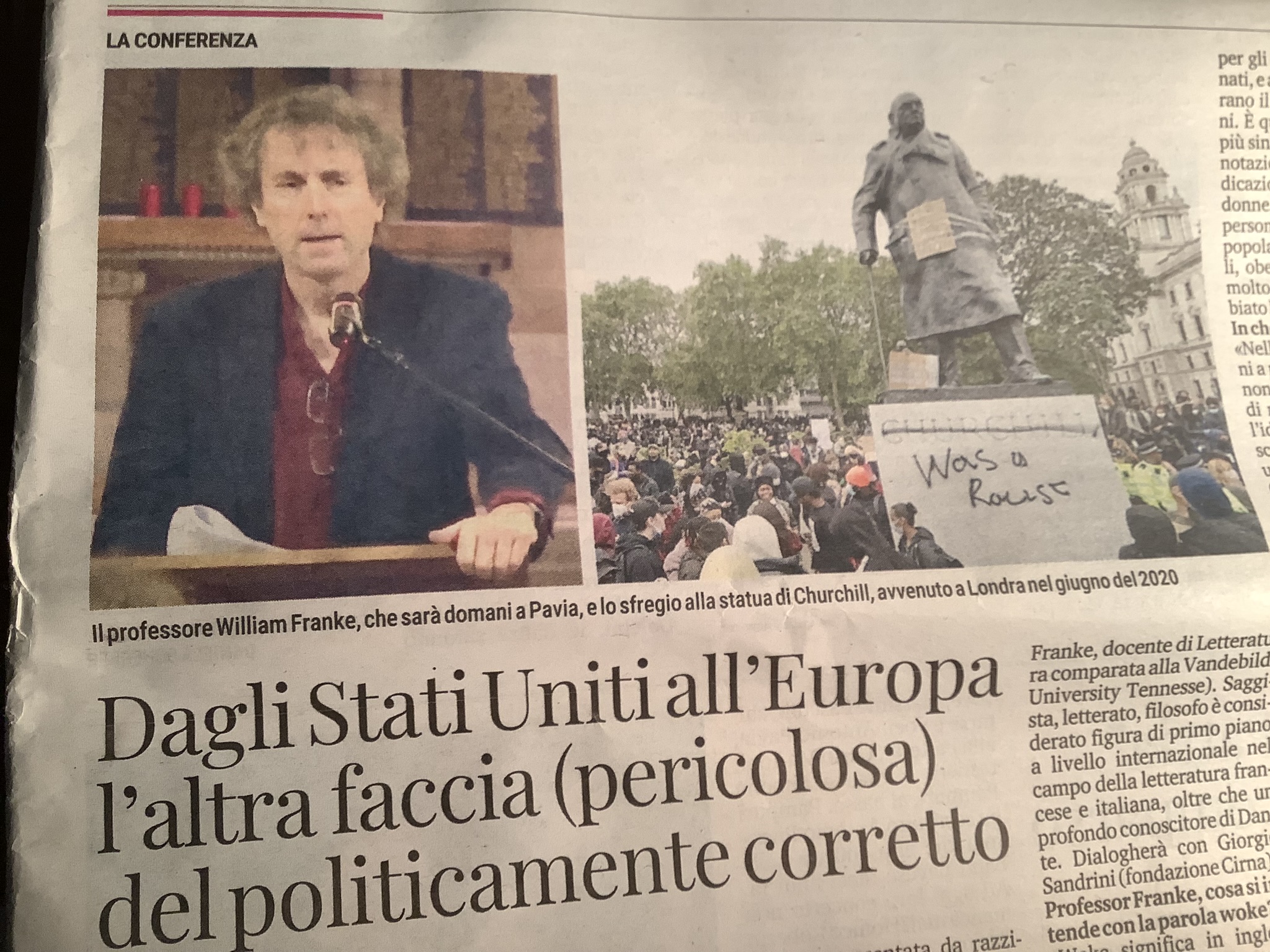 Pavia conferenza wokismo
