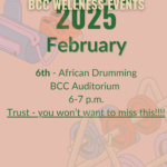 JOIN the Bcc for wellness African Drumming