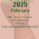 JOIN the Bcc for wellness African Drumming