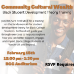 Community Cultural Wealth Black student development workshop