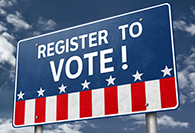 Register to Vote - roadsign information