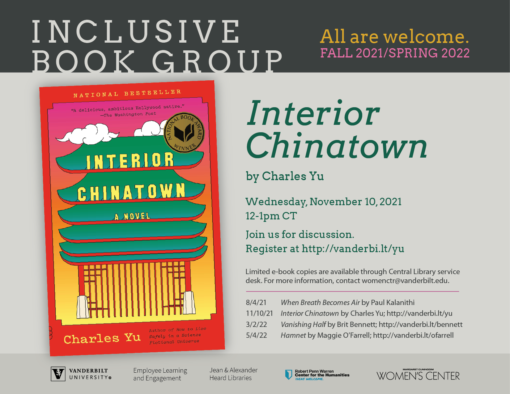 Inclusive Book Group: Interior Chinatown by Charles Yu
