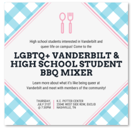 LGBTQ+ Vanderbilt and High School Student BBQ Mixer