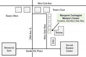 map of the Women's Center