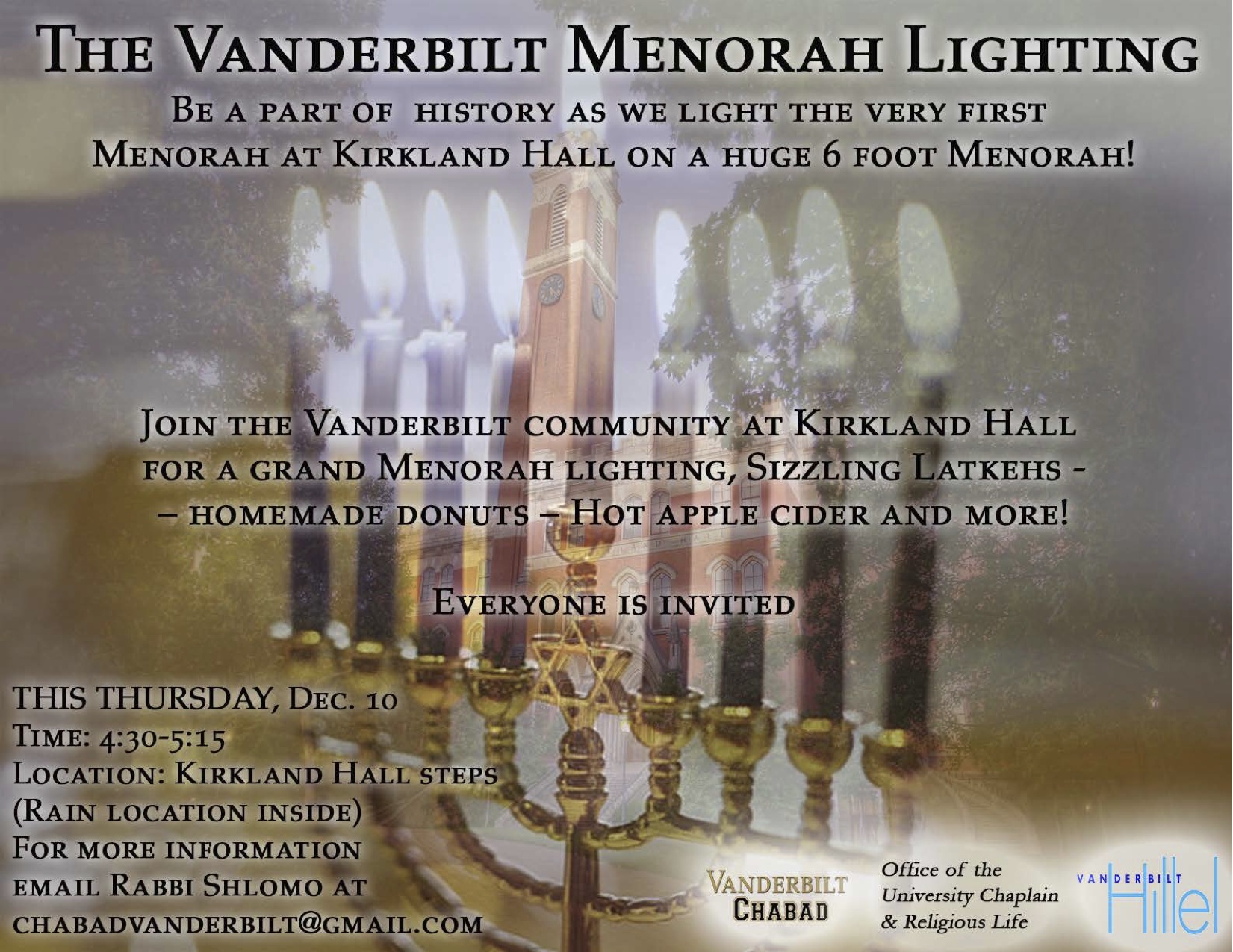 Vandy Menorah Lighting