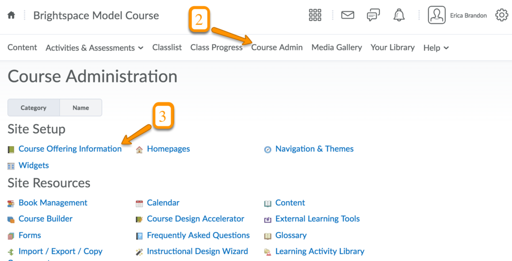 Making the course active (visible to students) Brightspace Support