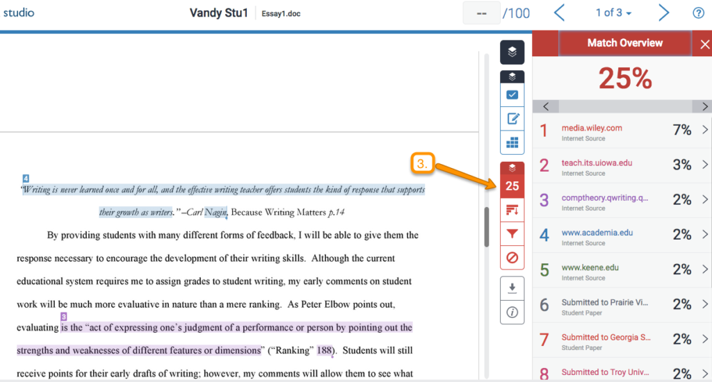 turnitin similarity percentage checker