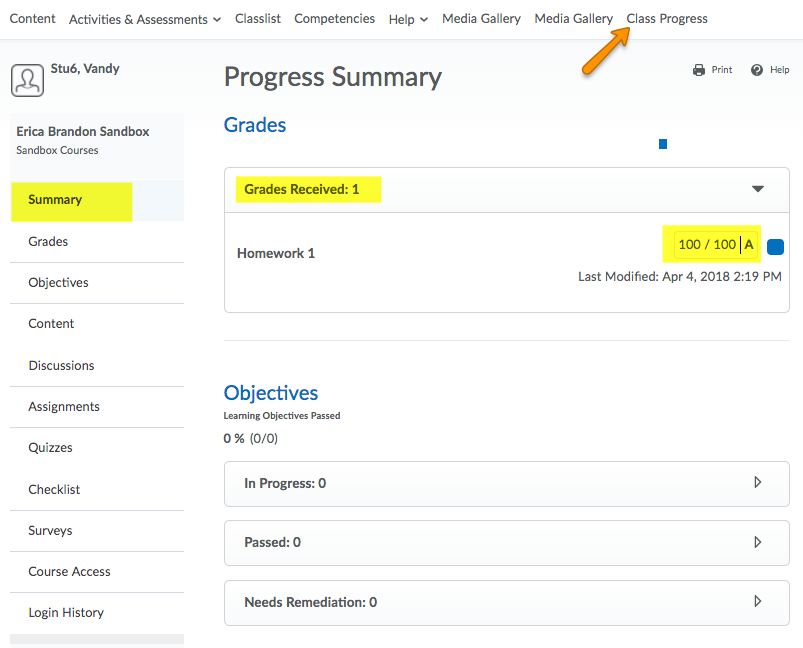 how to grade an assignment in brightspace