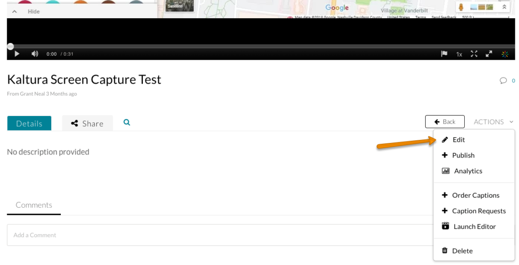 Editing your Kaltura video Brightspace Support Vanderbilt University