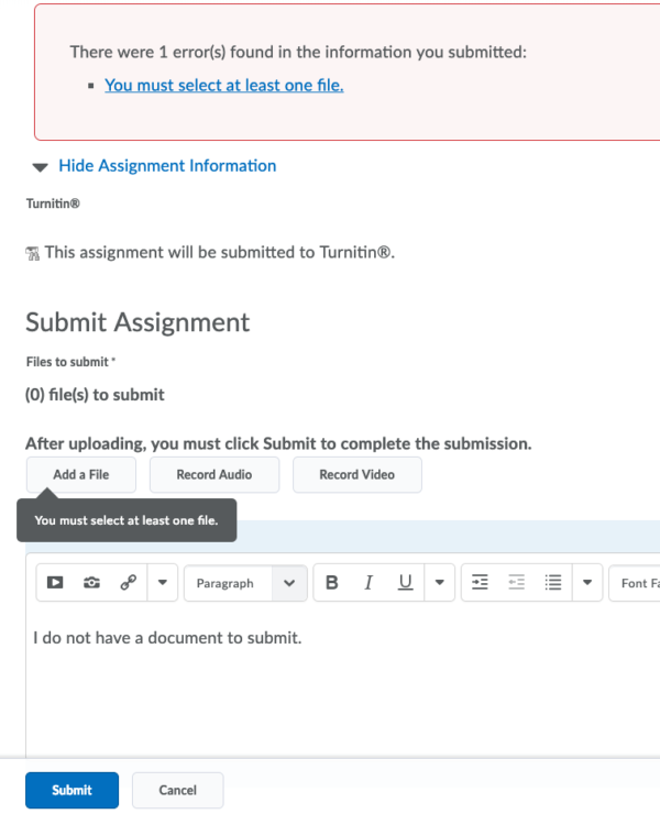 submit assignment traduccion