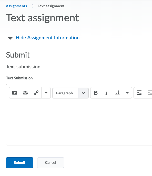 assignment submission meaning