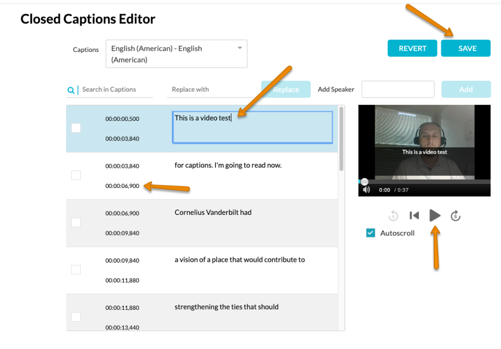How can I edit captions in my Kaltura video? Brightspace Support