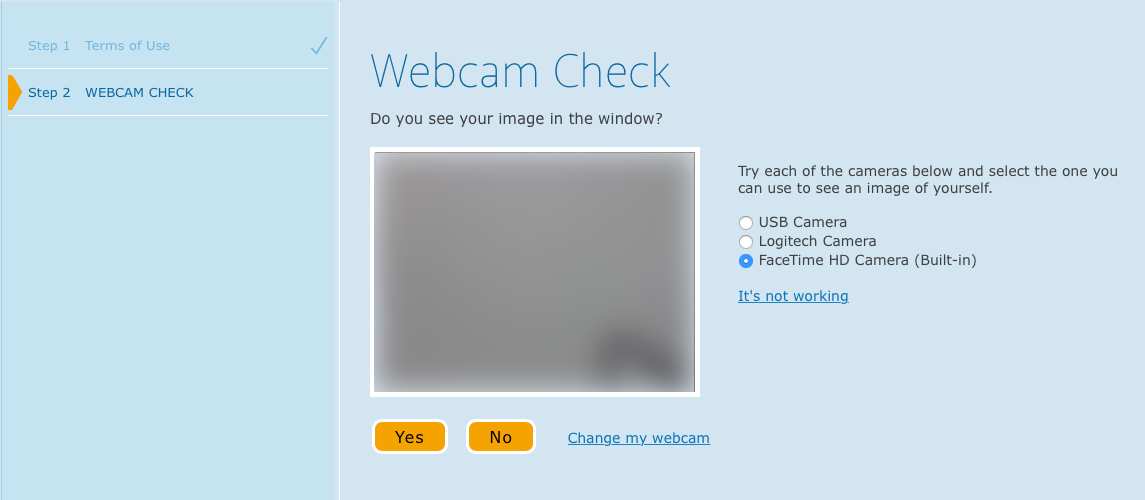 Can I change the webcam I want to use with Respondus LockDown Browser