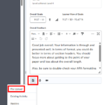 Assignment grading screen – upload file