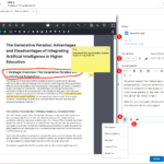Assignment grading screen