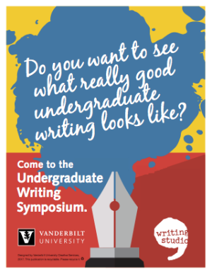 Undergraduate Writing Symposium poster