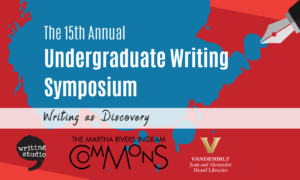 Colorful promotional image for the 2023 Undergraduate Writing Symposium