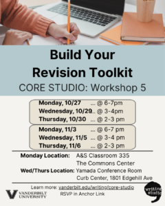 Graphic showing the dates of workshop 5