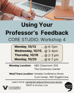 graphic showing dates of workshop 4