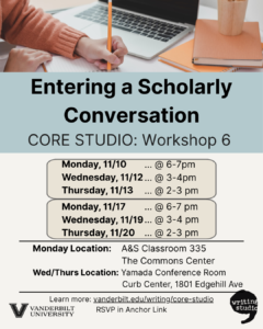 poster for event with dates