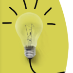 lightbulb with hand-drawn rays