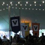 Vanderbilt banners at 2023 Commencement