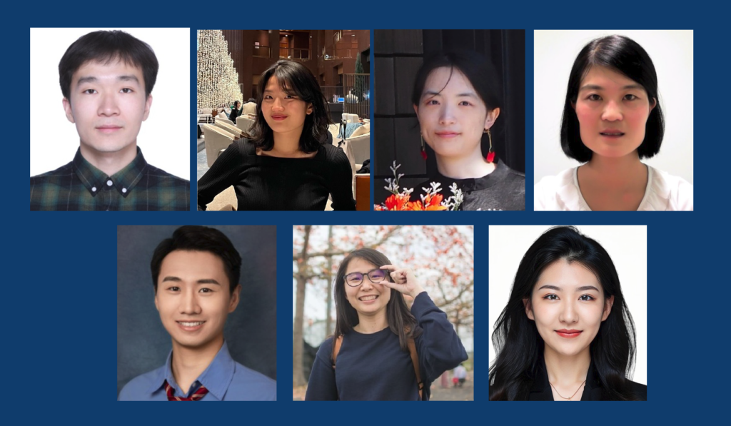 gallery of new student headshots: Kaixing Charlie Liu, Yunbi Nam, Danni Shi, Kay Soga, Hao Wu, Chih-Ting Teresa Yang, and Xinyu Zhang