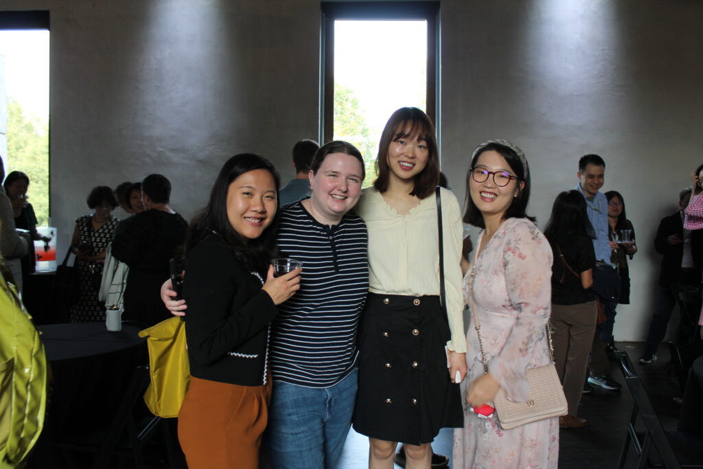 Shengxin Tu (2nd from right) with classmates at a September reception