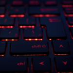 Image of a red-lit keyboard