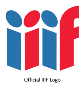 Letters "iiif" in block form, and in alternating colors (blue, red, blue, red)