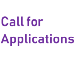 Purple text that says: "Call for Applications"